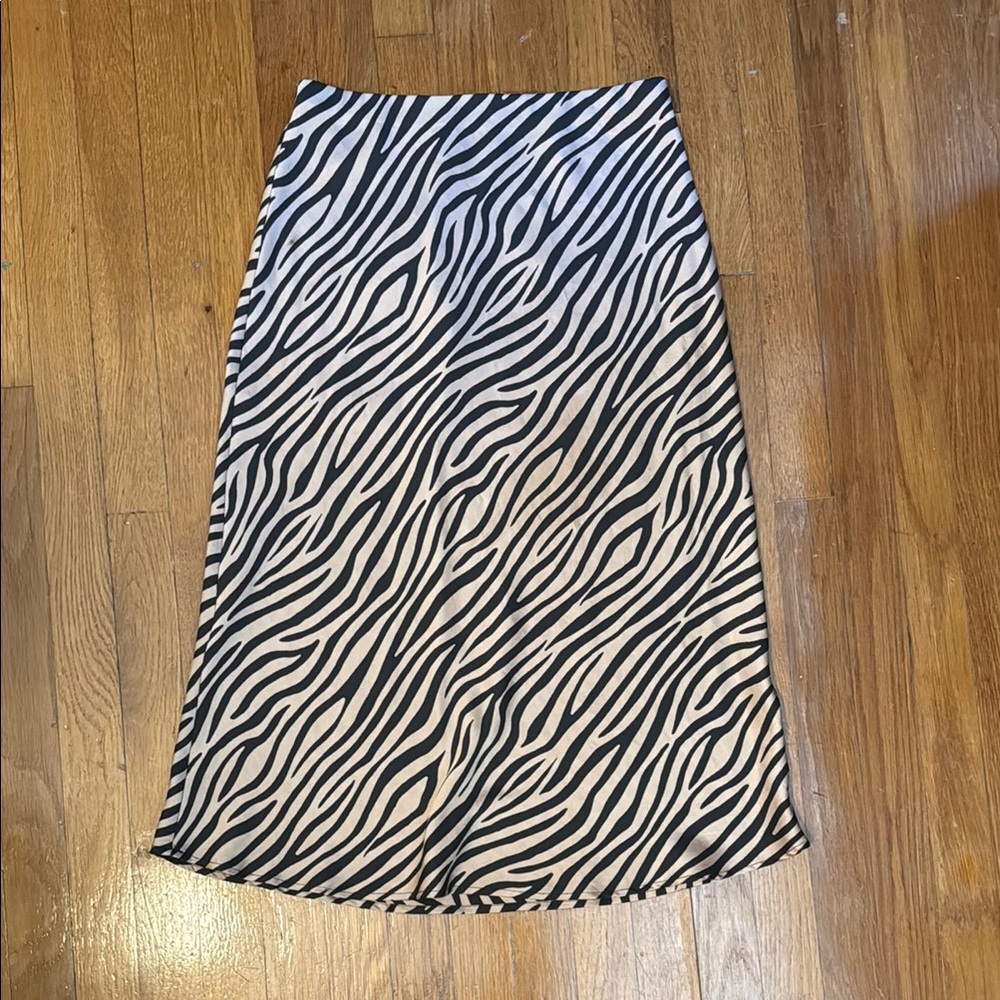 Re:named Zebra Print Midi Skirt